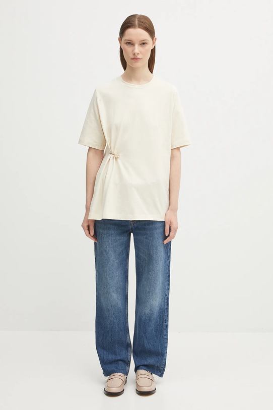 Kenzo t-shirt bawełniany Gots Drap Detail Loose FF62TS3514SG