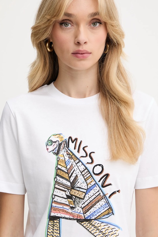 Missoni t-shirt bawełniany biały DS25WL03.BJ00PB