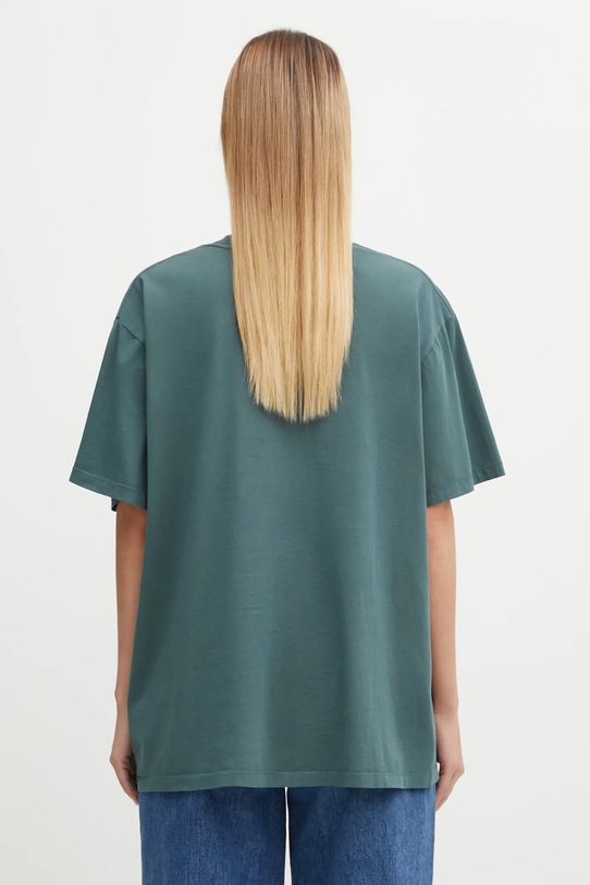 Odzież Anine Bing t-shirt bawełniany ashton A.08.10133 turkusowy