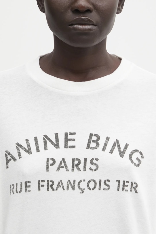 Anine Bing t-shirt bawełniany cohen biały A.08.11518