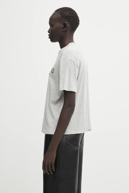 Anine Bing t-shirt bawełniany cohen A.08.11519 szary AW25