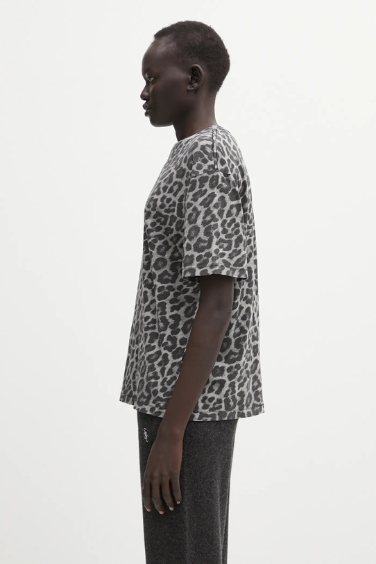 Anine Bing t-shirt bawełniany cohen A.08.11702 szary AW25