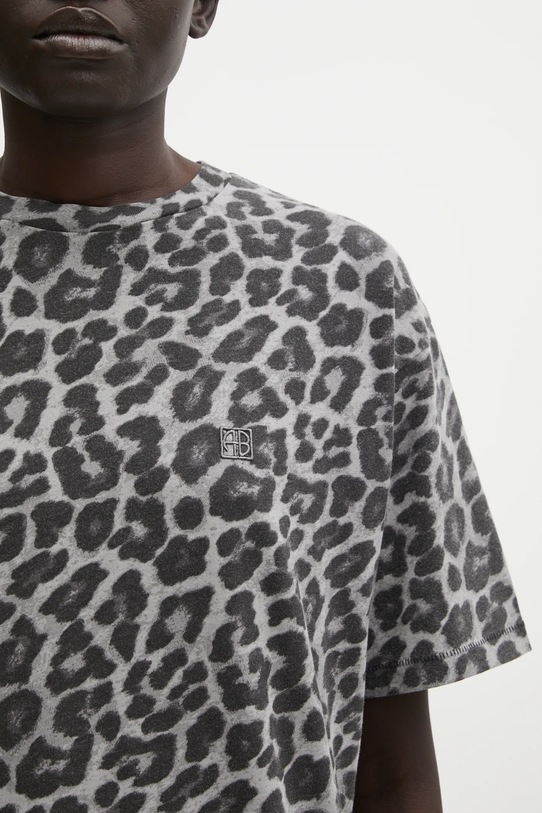 Anine Bing t-shirt bawełniany cohen szary A.08.11702