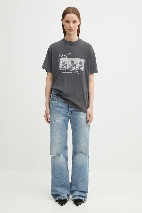 Anine Bing cotton t-shirt ashton black A.08.11304