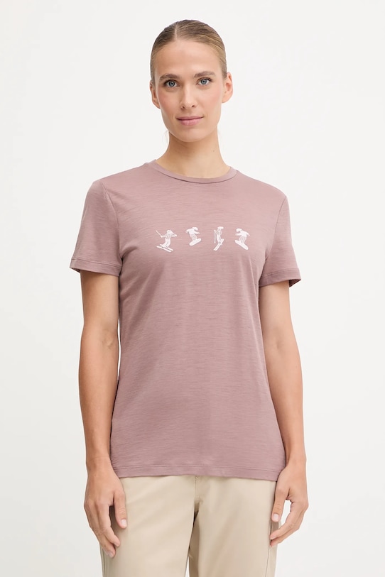 Спортивна футболка Icebreaker Merino 150 Tech Lite regular рожевий IB0A57CB0GV1