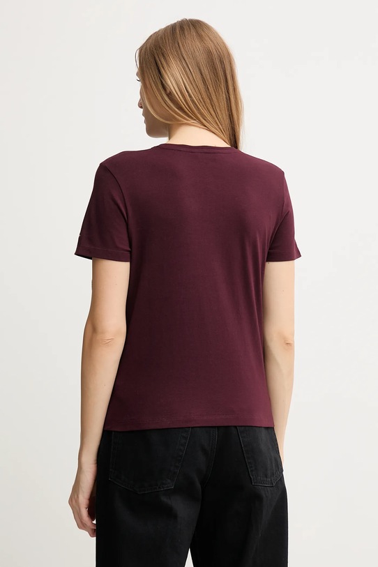 Ρούχα Βαμβακερό μπλουζάκι Tommy Hilfiger WW0WW46120 μπορντό