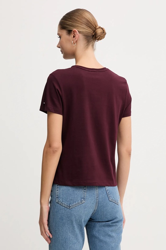 Oblečení Bavlněné tričko Tommy Hilfiger WW0WW46153 burgundské