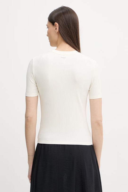 Odzież Calvin Klein t-shirt damski z modalem LV044D246G beżowy