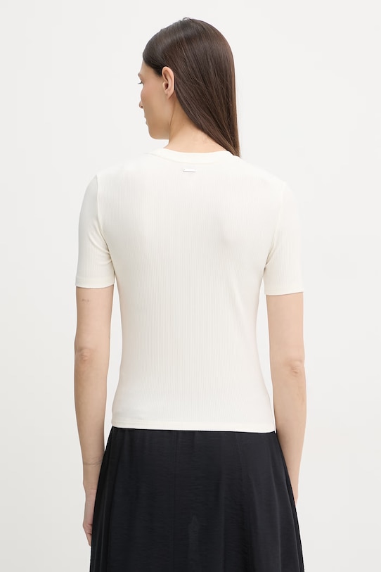 Odzież Calvin Klein t-shirt damski z modalem LV044D246G beżowy