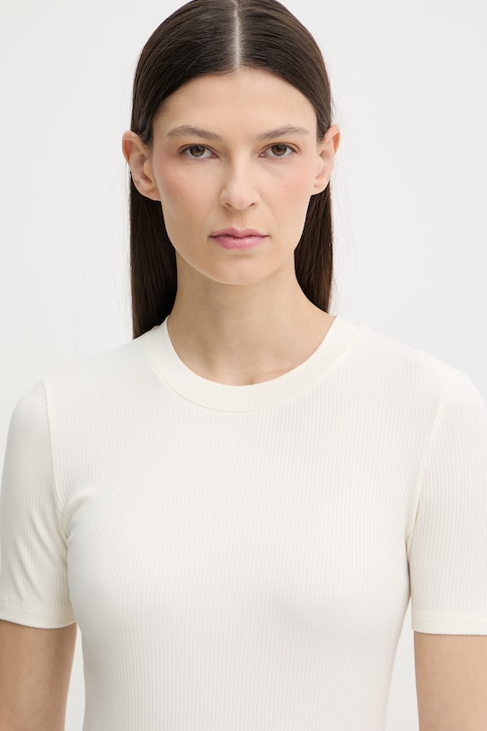 Calvin Klein t-shirt damski z modalem beżowy LV044D246G