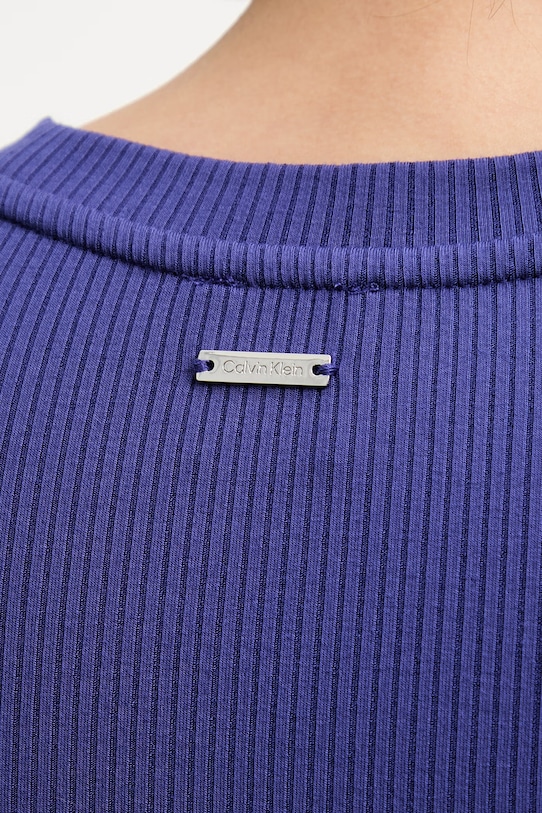 Calvin Klein t-shirt damski z modalem LV044D246G fioletowy