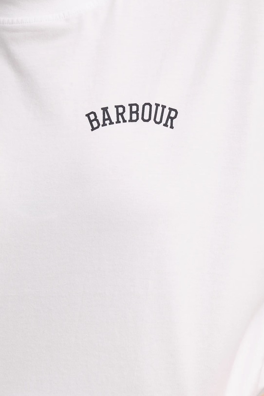 Barbour t-shirt bawełniany CLAYDON LTS0687 biały