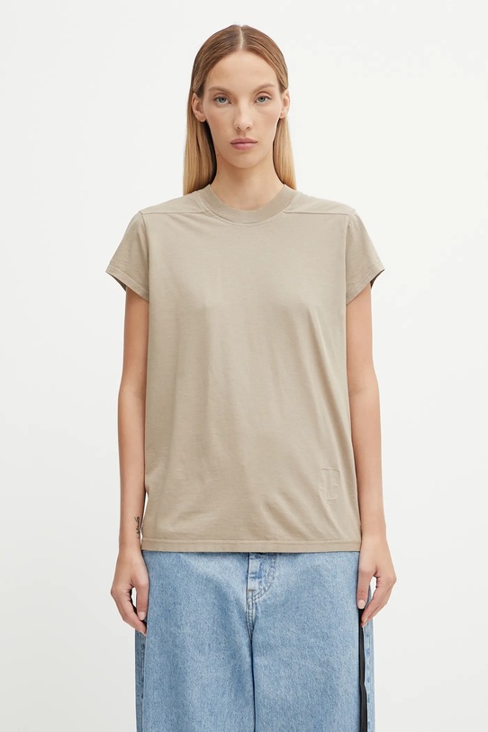 Rick Owens DRKSHDW t-shirt bawełniany Small Level T gładkie beżowy DS02E7208.RN