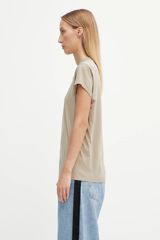 Rick Owens DRKSHDW t-shirt bawełniany Small Level T DS02E7208.RN beżowy AW25