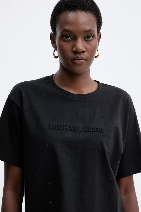 MICHAEL Michael Kors t-shirt bawełniany czarny MF551TR2ZU