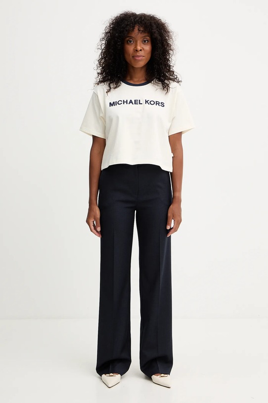 MICHAEL Michael Kors t-shirt bawełniany MF551WN2ZU beżowy AW25