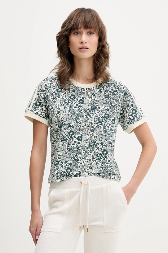 adidas Originals t-shirt Liberty wzorzyste beżowy JX0462