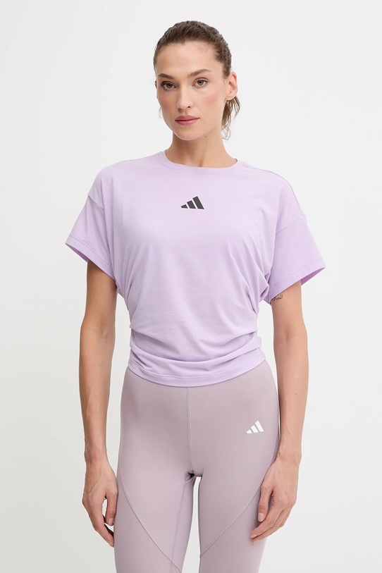 adidas Performance t-shirt treningowy Power z elastanem fioletowy JX1191
