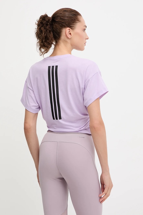 Odzież adidas Performance t-shirt treningowy Power JX1191 fioletowy