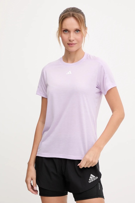 adidas Performance t-shirt treningowy Aeroready Wourkout Essentials regular fioletowy JY4574
