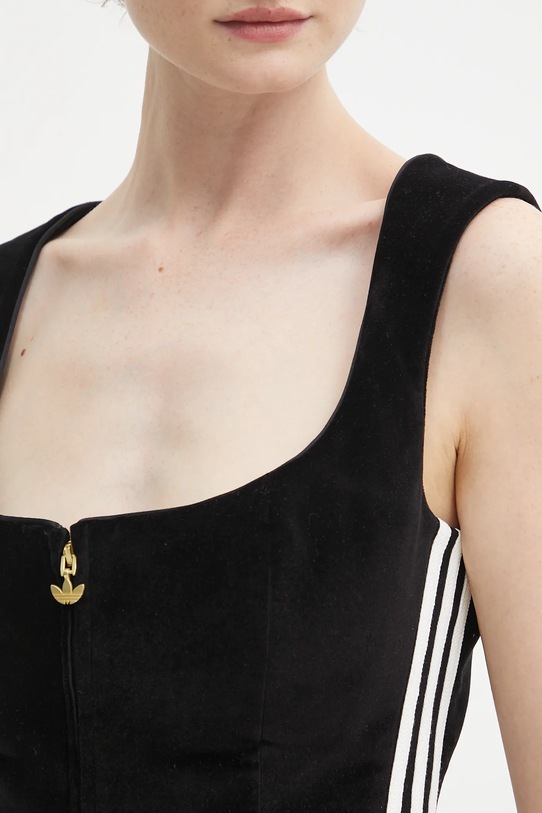 adidas Originals top welurowy Velvet KF4693 czarny