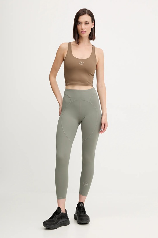 adidas by Stella McCartney top treningowy JW1998 brązowy AW25