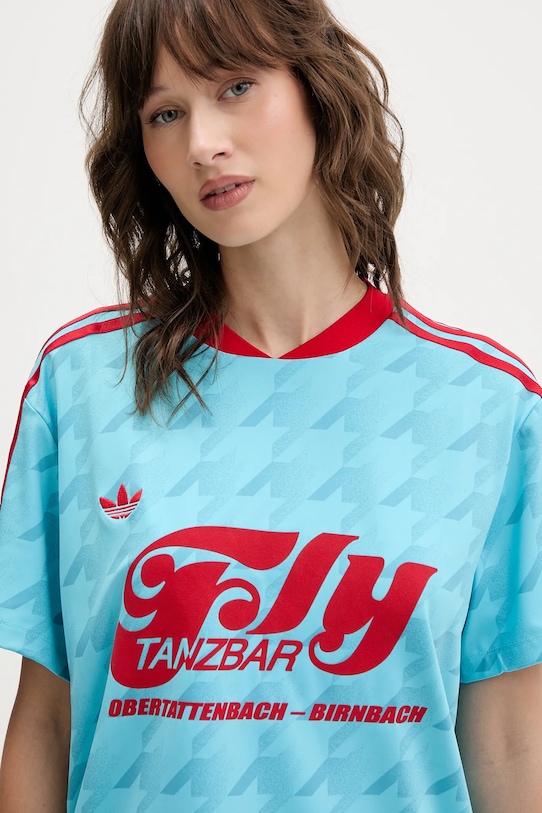 adidas Originals t-shirt Footie Jersey niebieski JW2771