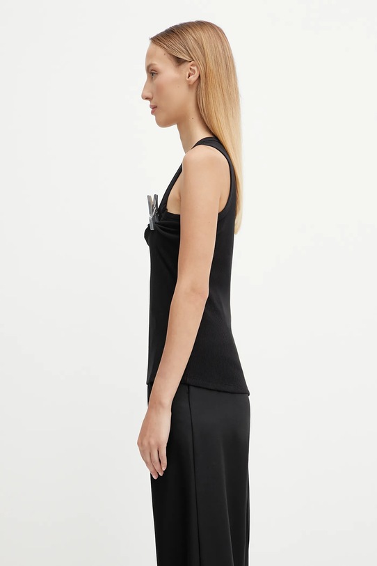 Coperni cotton top Washing Clip Rib Top COPT41BISF5033 black AW25