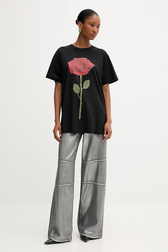 Памучна тениска Farm Rio 346292 черен AW25