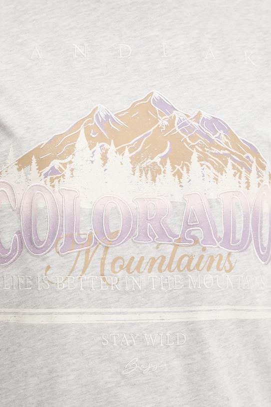 Bavlnené tričko BOSS Orange 50549195 sivá