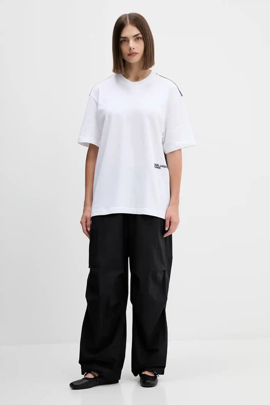 Karl Lagerfeld Jeans t-shirt bawełniany A4W17096 biały AW25