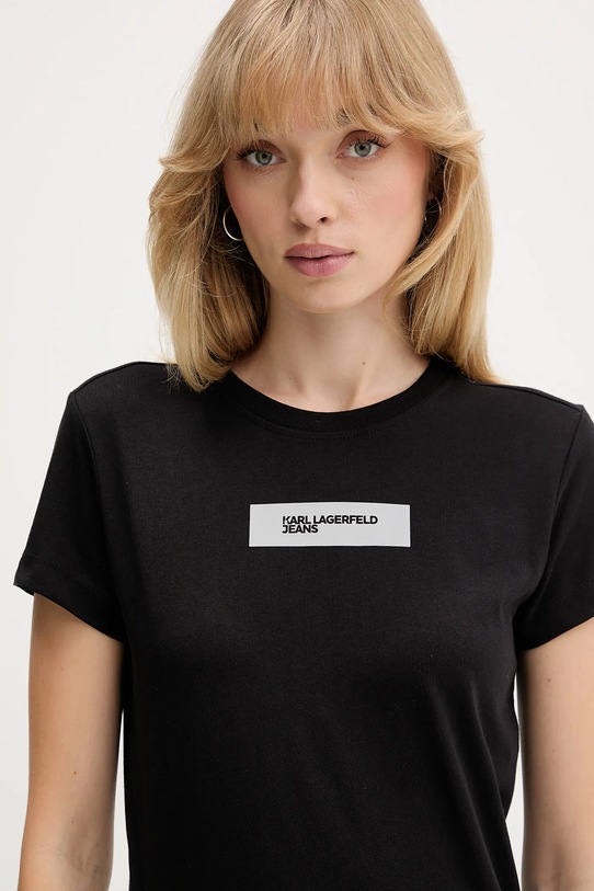 Karl Lagerfeld Jeans t-shirt bawełniany czarny A4W17002