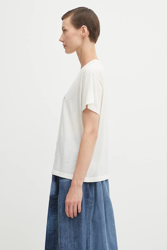 Visvim gyapjú póló carree tee s/s 325105010006 bézs AW25
