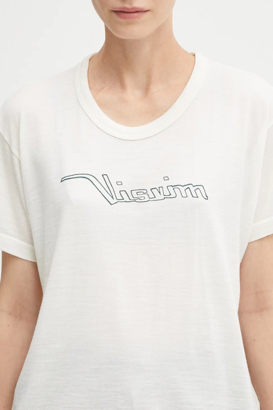 Visvim t-shirt wełniany carree tee s/s beżowy 325105010006