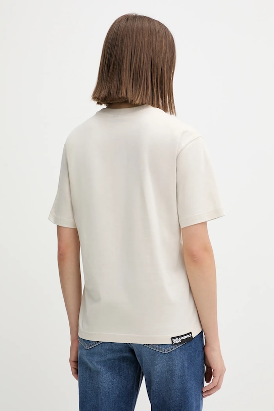 Odzież Karl Lagerfeld Jeans t-shirt bawełniany A4W17008 beżowy