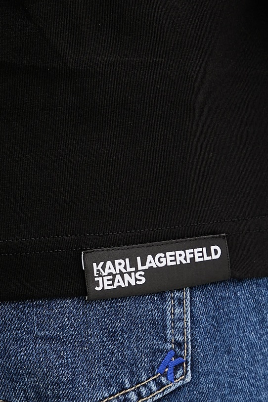 Karl Lagerfeld Jeans t-shirt bawełniany A4W17008 czarny