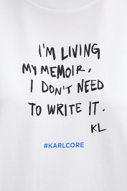 Karl Lagerfeld Jeans t-shirt bawełniany A4W17009 biały