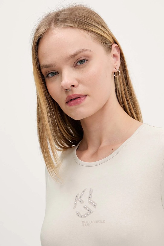 Tričko Karl Lagerfeld Jeans béžová A4W17018