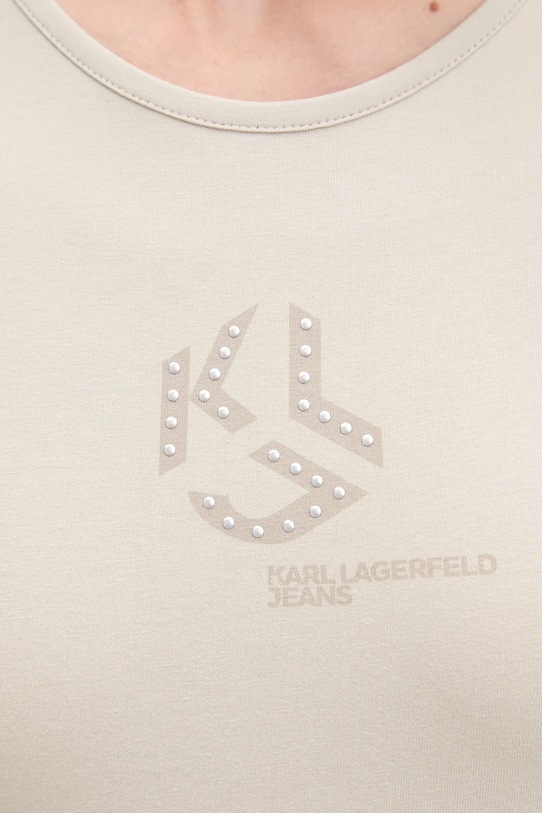 Karl Lagerfeld Jeans t-shirt A4W17018 beżowy