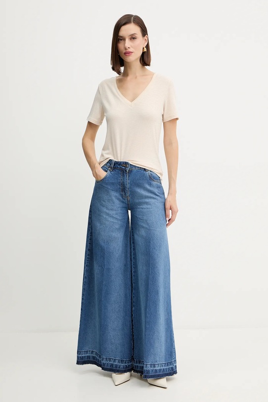 Morgan t-shirt DOLLY beżowy AW25