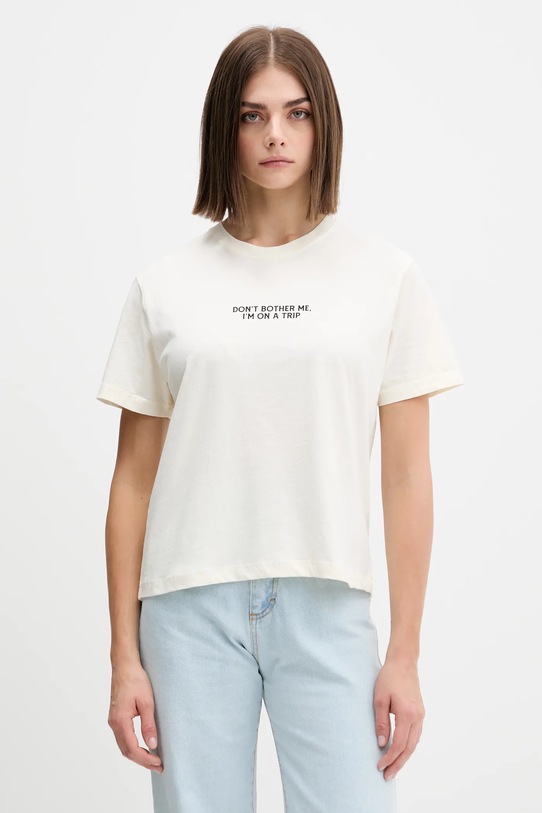 Odzież Kaotiko t-shirt bawełniany AR008.01.M002 beżowy