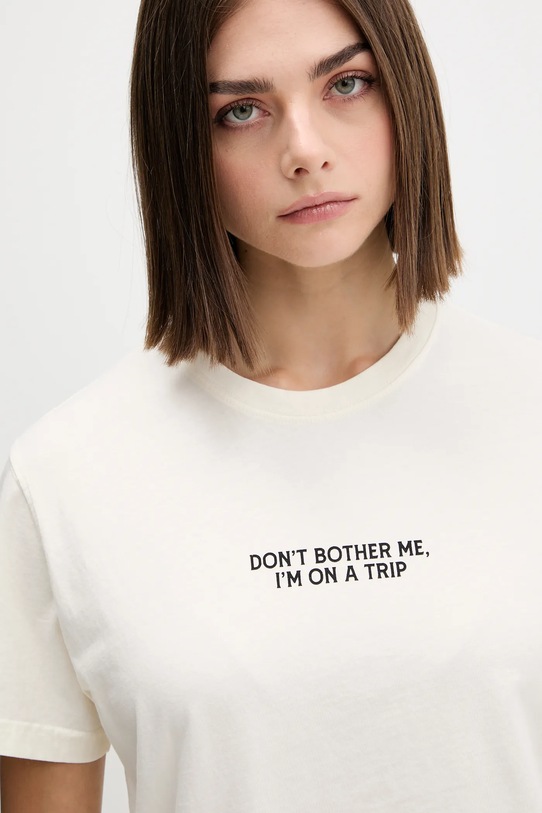 Kaotiko t-shirt bawełniany beżowy AR008.01.M002