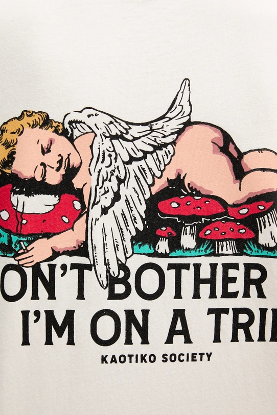 Kaotiko t-shirt bawełniany AR008.01.M002 beżowy