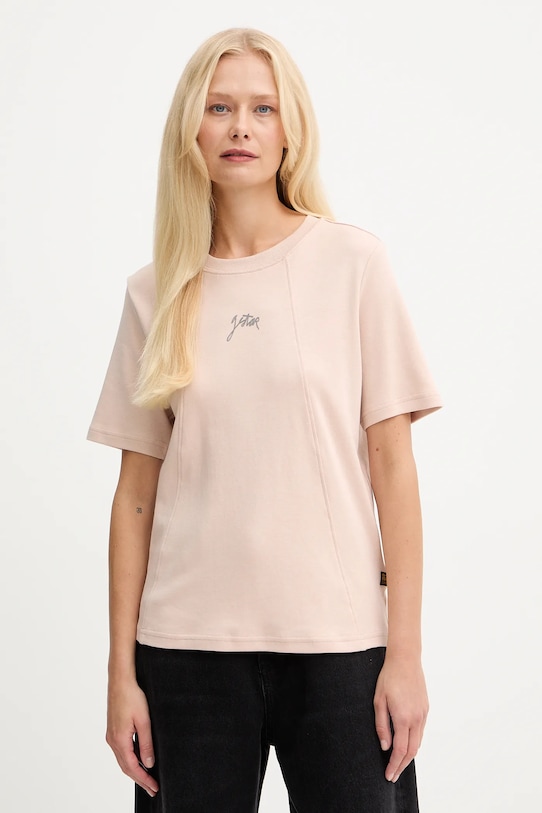 Хлопковая футболка G-Star хлопок бежевый D26907.D976