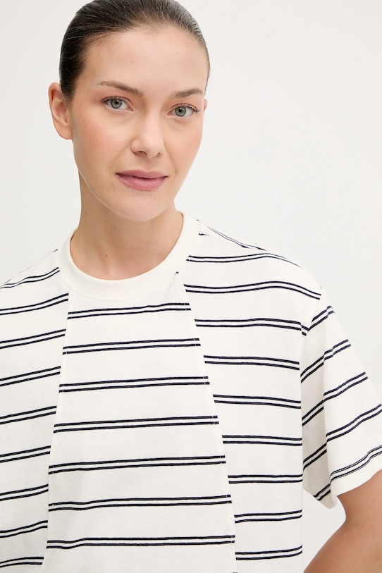 G-Star t-shirt bawełniany 0 beżowy D27180.E134