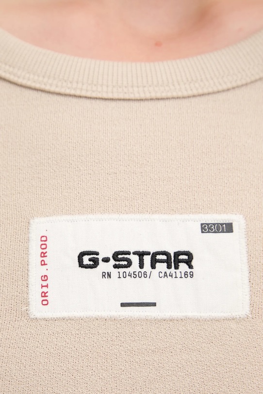 G-Star t-shirt bawełniany D27741.D961 beżowy