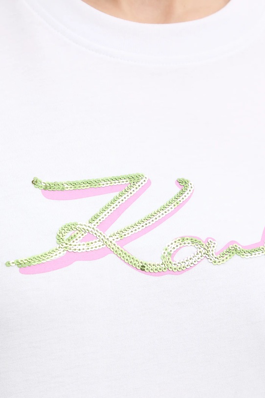 Karl Lagerfeld tricou din bumbac A4W17052 alb