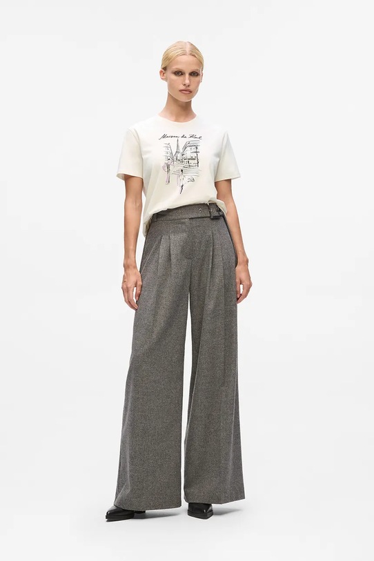 Karl Lagerfeld tricou din bumbac bej A4W17087