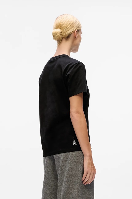 Karl Lagerfeld tricou din bumbac A4W17087 negru AW25