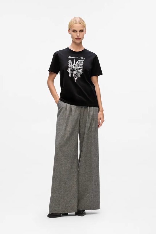 Karl Lagerfeld tricou din bumbac negru A4W17087